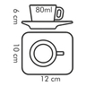 Fotogalerie - Šálek na espresso GUSTITO, 80 ml, s podšálkem