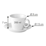 Fotogalerie - Šálek na cappuccino ALLEGRO, s podšálkem, 200 ml 