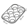 Fotogalerie - Forma 6 muffinů DELICIA 26 x 18 cm