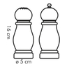 Fotogalerie - Mlýnek na pepř a solnička CLASSIC, 2 ks, 16 cm