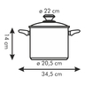 Fotogalerie - Hrnec PRESTO s poklicí, ¤ 22 cm, 5.5 l