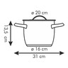 Fotogalerie - Hrnec s poklicí AMILA ¤20 cm, 3.5 l