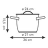 Fotogalerie - Hrnec s poklicí AMILA ¤24 cm, 6.0 l
