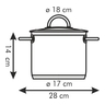 Fotogalerie - Hrnec VISION Â¤18 cm s poklicÃ­, 3,0 l