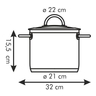 Fotogalerie - Hrnec VISION Â¤22 cm s poklicÃ­, 5,5 l