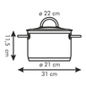 Fotogalerie - Kastrol VISION Â¤22 cm s poklicÃ­, 4,0 l
