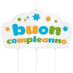 Dortová svíčka DELÍCIA KIDS, Buon compleanno