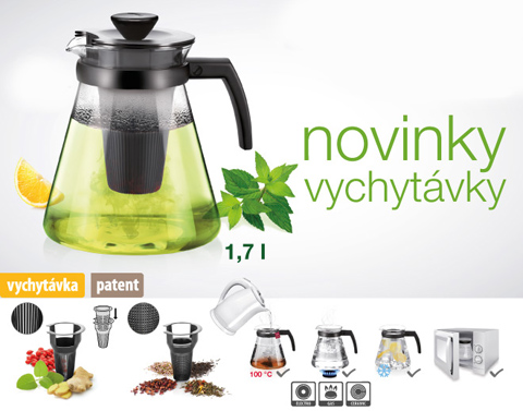 Konvice TEO 1.7 l, s vyluhovacími sítky
