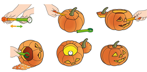 Nůž na halloweenskou dýni PRESTO