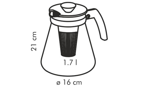 Konvice TEO 1.7 l, s vyluhovacími sítky