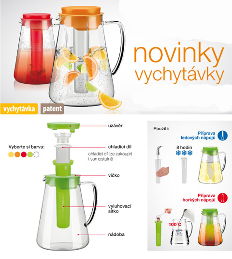 Džbán TEO 2.5 l, s vyluhováním a chlazením Tescoma