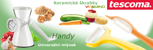 tescoma keramické škrabky Vitamino a mlýnek Handy