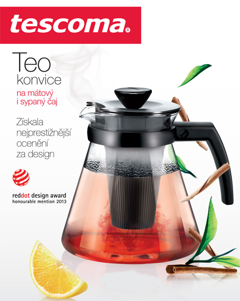 Konvice TEO 1.25 l, s vyluhovacím sítkem Tescoma