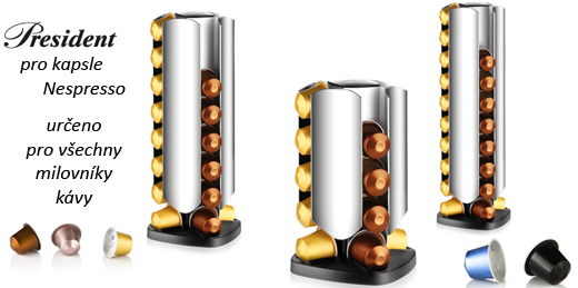 zasobnik kapsle nespresso president tescoma